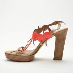 Sergio Rossi Cherry Platform Sandals Size 38.5