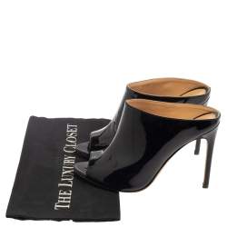 مملوكة مسبقًا صندل مول سيرجيو روسى جلد لامع أسود مقاس 37.5