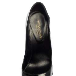 Pre Owned Sergio Rossi Black Patent Leather Pumps Size 38