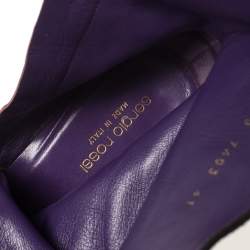 Pre Owned Sergio Rossi Black Suede Platform Ankle Boots Size 41