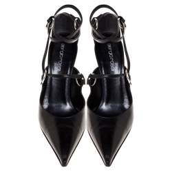 Pre Owned Sergio Rossi Black Leather Strappy Sandals Size 38