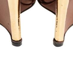 مملوكة مسبقًا صندل سيرجيو روسي غلادياتور جلد بني مقاس 36.5