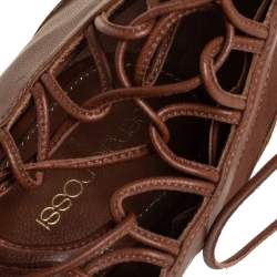 مملوكة م سبقًا صندل سيرجيو روسي غلادياتور جلد بني مقاس 36.5