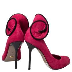 Pre Owned Sergio Rossi Pink Suede Swirl Pumps Size 38