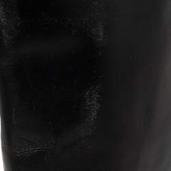 Pre Owned Sergio Rossi Black Leather Knee Boots Size 40