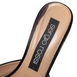 Sergio Rossi Black Leather SR1 Mules Size 40