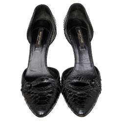 Sergio Rossi Black Python D'orsay Pumps Size 39