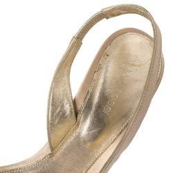 Sergio Rossi Limited Edition Beige Satin Bow Slingback Sandals Size 38.5