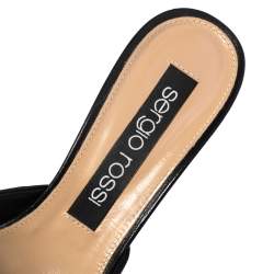 Pre Owned حذاء سلايد سيرجيو روسي SR1 جل أسود مقاس 40