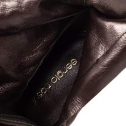 Pre Owned Sergio Rossi Brown Suede Bow Knee High Boots Size 39