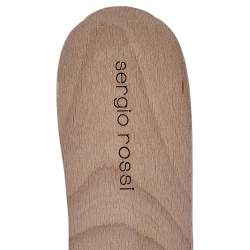 Pre Owned صندل سلايد سيرجيو روسي جلد بني خشبي مقاس 38