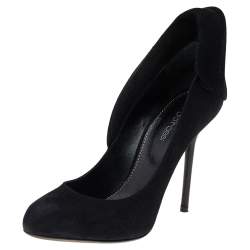 Sergio Rossi Black Suede Swirl Detail Pumps Size 36