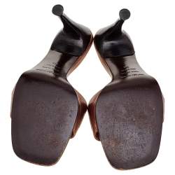 Pre Owned صندل سلايد سيرجيو روسي جلد بني مقاس 38