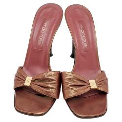 Pre Owned صندل سلايد سيرجيو روسي جلد بني مقاس 38