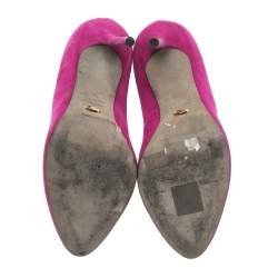 Sergio Rossi Magenda Suede Oblo Cut Out Pumps Size 36