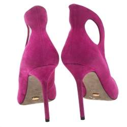 Sergio Rossi Magenda Suede Oblo Cut Out Pumps Size 36