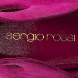 Sergio Rossi Magenda Suede Oblo Cut Out Pumps Size 36