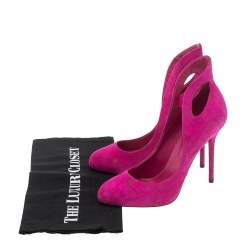 Sergio Rossi Magenda Suede Oblo Cut Out Pumps Size 36