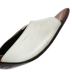 Sergio Rossi Multicolor Leather Slide Sandals 37