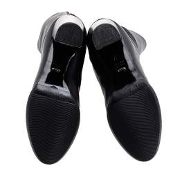 Pre Owned Sergio Rossi Black Leather Knee Length Boots Size 37