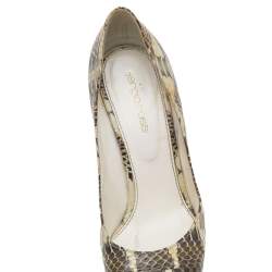 Sergio Rossi Two Tone Water Snake Platform Pumps Size 35.5