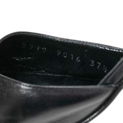 Sergio Rossi Black Leather Ankle Wrap Pointed-Toe Pumps Size 37.5