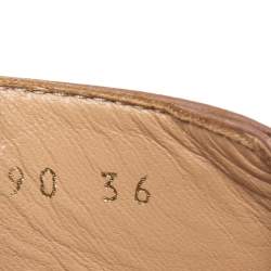 Pre Owned Sergio Rossi Dusty Pink Leather Square Toe Collapsible Heel Smoking Slippers Size 36