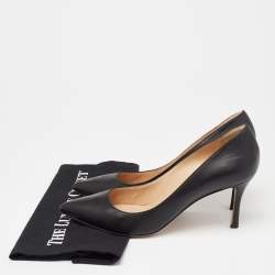 Pre Owned حذاء كعب عالي سيرجيو روسي جلد أسود مقدمة مدببة مقاس 40