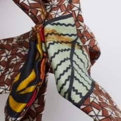 Pre Owned Sergio Rossi Multicolor Printed Satin Ankle-Wrap Wedge Platform Sandals Size 40