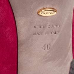 Pre Owned حذاء كعب عالي سيرجيو روسي سويرل سويدي وردي مقاس 40