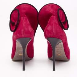 Pre Owned حذاء كعب عالي سيرجيو روسي سويرل سويدي وردي مقاس 40