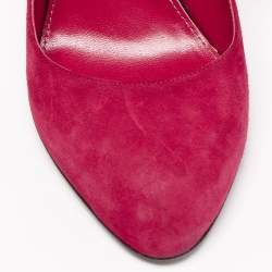 Pre Owned حذاء كعب عالي سيرجيو روسي سويرل سويدي وردي مقاس 40