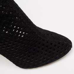 Pre Owned Sergio Rossi Black Suede Cutout Knee Length Boots Size 39