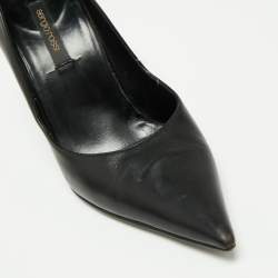 Pre Owned Sergio Rossi Black Leather Pointed Toe Pumps Size 39