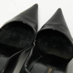 Pre Owned Sergio Rossi Black Leather Pointed Toe Pumps Size 39
