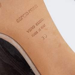 مملوكة مسبقًا Sergio Rossi Brown Leather Embellished Gladiator Sandals Size 39