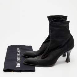Sergio Rossi Black Spandex Ankle Length Boots Size 39