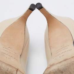 مملوكة مسبقًا Sergio Rossi Beige Leather SR1 Pumps Size 37