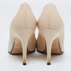 مملوكة مسبقًا Sergio Rossi Beige Leather SR1 Pumps Size 37