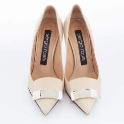 مملوكة مسبقًا Sergio Rossi Beige Leather SR1 Pumps Size 37