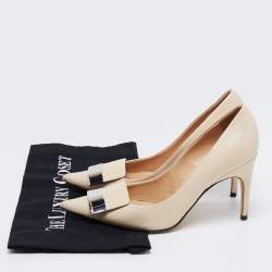 مملوكة مسبقًا Sergio Rossi Beige Leather SR1 Pumps Size 37