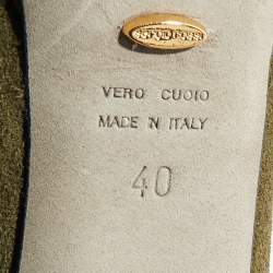 مملوكة مسبقًا Sergio Rossi Multicolor Suede Cachet Platform Pumps Size 40