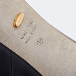 Pre Owned Sergio Rossi Black Leather Platform Booties Size 38