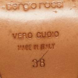 Pre Owned Sergio Rossi White Leather Buckle Toe Platform Sandals Size 38