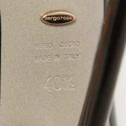 Pre Owned Sergio Rossi Black Patent Leather Peep Toe Pumps Size 40.5