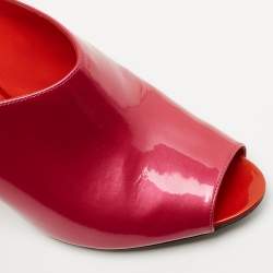 Pre Owned Sergio Rossi Pink Patent Leather Mules Size 35