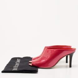 Pre Owned Sergio Rossi Pink Patent Leather Mules Size 35