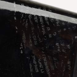 Pre Owned Sergio Rossi Black Patent Leather Wedge Sandals Size 35