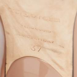 Pre Owned Sergio Rossi Dusty Pink Patent Leather Buckle Pumps Size 37