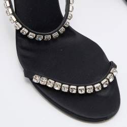 Pre Owned صندل سلايد سيرجيو روسي جلد بيج ميتالك  مرصع مقدمة مفتوحة مقاس 37.5